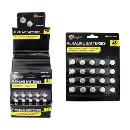 DIAMOND VISIONS Alkaline Button Cell BatteryAG13 & 357, 20PK 6727291